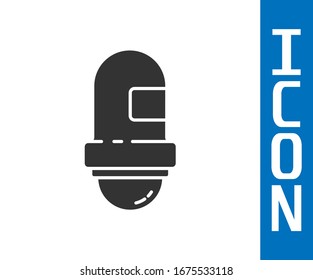 Grey Antiperspirant deodorant roll icon isolated on white background. Cosmetic for body hygiene.  Vector Illustration