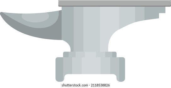 Grey anvil, illustration, vector on a white background.