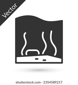 Grey Aquarium icon isolated on white background. Aquarium for home and pets.  Vector