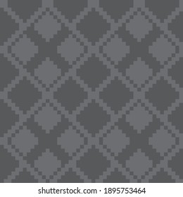 Grey Argyle, diamond shape seamless pattern background suitable for fashion textile, knitwear, graphics
