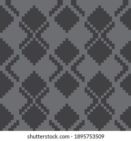 Grey Argyle, diamond shape seamless pattern background suitable for fashion textile, knitwear, graphics