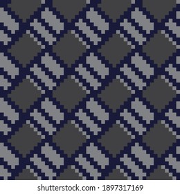 Gris Argyle, forma diamantífera fondo de patrón sin fisuras adecuado para la moda textil, ropa de punto, gráficos