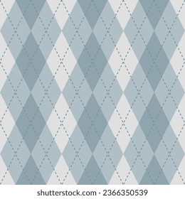 Grey argyle pattern. Argyle vector pattern. Argyle pattern. Seamless geometric pattern for clothing, wrapping paper, backdrop, background, gift card, sweater.