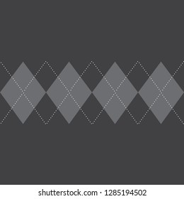 Grey Argyle Seamless Pattern
