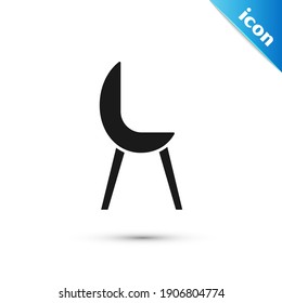 Grey Armchair icon isolated on white background.  Vector