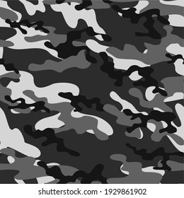 grey army camouflage vector seamless print