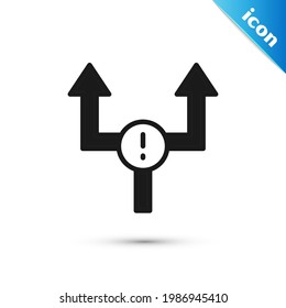 Grey Arrow icon isolated on white background. Direction Arrowhead symbol. Navigation pointer sign.  Vector