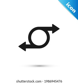 Grey Arrow icon isolated on white background. Direction Arrowhead symbol. Navigation pointer sign.  Vector