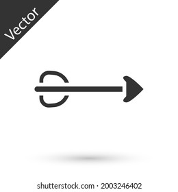 Grau-Pfeil-Symbol einzeln auf weißem Hintergrund.  Vektorgrafik