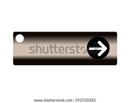 Grey arrow symbol. Vector illustration.