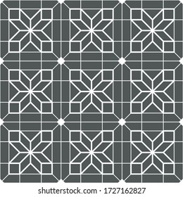 Grey Art deco seamless pattern background.