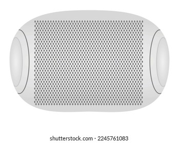 Grey audio speaker. vector illustration