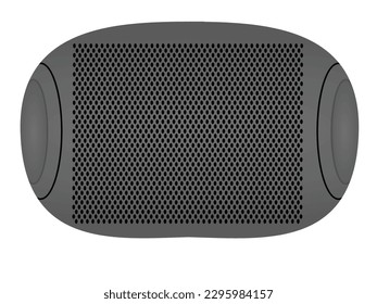 Grey audio speaker. vector illustration