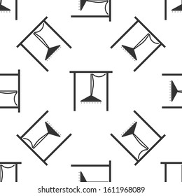 Grey Automatic irrigation sprinklers icon isolated seamless pattern on white background. Watering equipment. Garden element. Spray gun icon.  Vector Illustration