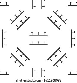 Grey Automatic irrigation sprinklers icon isolated seamless pattern on white background. Watering equipment. Garden element. Spray gun icon.  Vector Illustration