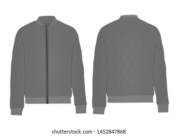 Grey autumn jacket. vector illustration
