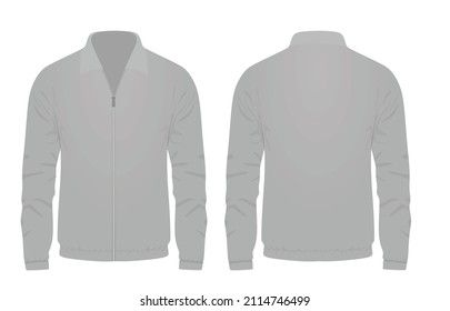 Grey autumn jacket. vector illustration