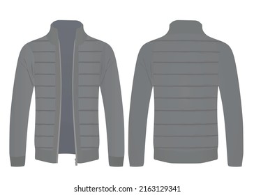 Grey  autumn jacket. vector illustration
