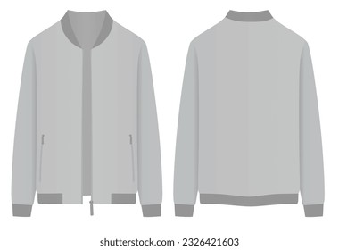 Grey autumn jacket. vector illustration