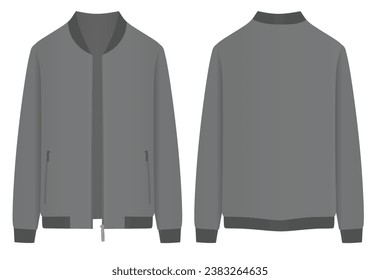 Chaqueta gris otoñal. ilustración vectorial