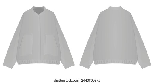 Grey  autumn jacket. vector illustration