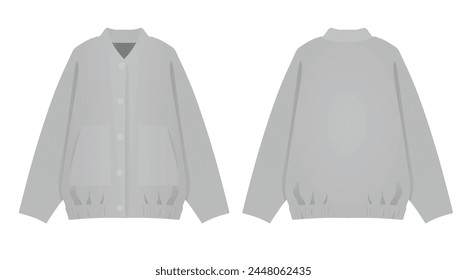 Grey  autumn jacket. vector illustration