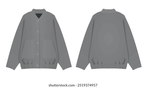 Grey  autumn jacket. vector illustration