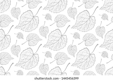 grey Autumn Leaves Yellow. Background autumn pattern sheet seamless. Leaves of the fern. Pattern for the fabric. Fern print. Trend autumn pattern. Cloth shirt pattern. vector, eps 10