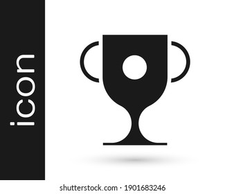 Grey Award cup icon isolated on white background. Winner trophy symbol. Championship or competition trophy. Sports achievement sign.  Vector Illustration