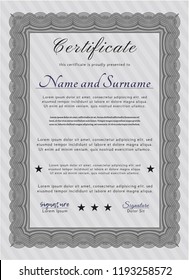 Grey Awesome Certificate template. Customizable, Easy to edit and change colors. With quality background. Elegant design. 