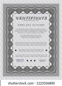 Grey Awesome Certificate template. Printer friendly. Retro design. Customizable, Easy to edit and change colors. 