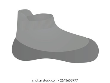 Grey baby shoe. vector illustration