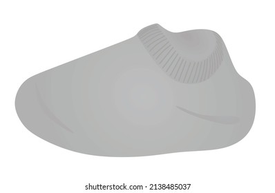 Grey  baby sock. vector illustration