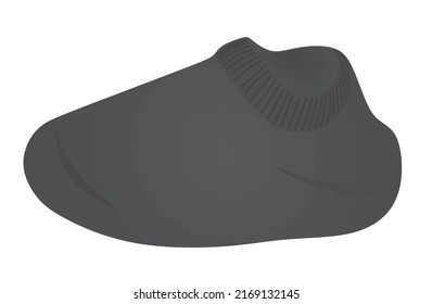 Grey  baby sock. vector illustration