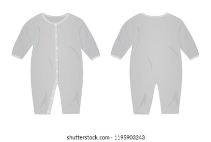 Grey baby suit. vector illustration