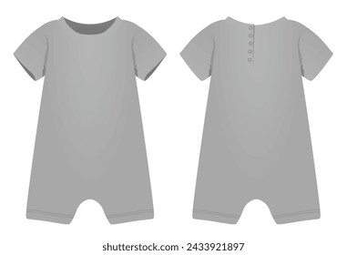 Grey baby suit. vector illustration