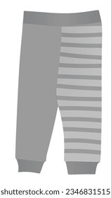 Grey baby tracksuit bottom. vector