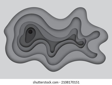 grey and back papercut shapes. 3d abstract background. paper art design for wallpaper, backfrop, gretting cards, presentations,business, flyers, posters, prints, 
decoration, brochure