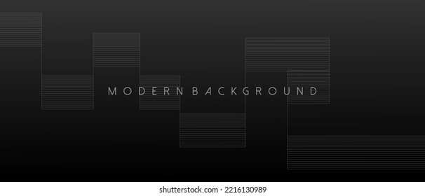grey background with abstract geometric and wavy lines. Vector Illustration