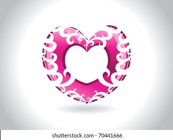 grey background with artistic design heart