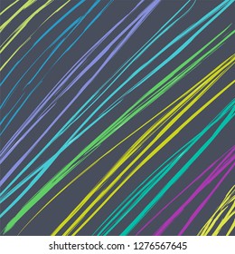 Grey background colorful brush pattern vector