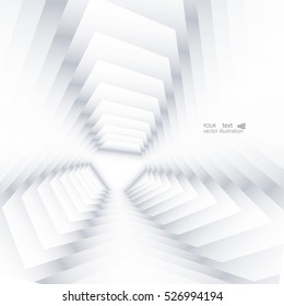 Grey background with copy space. Used opacity mask of background, gradient. Lowpoly vector illustration
