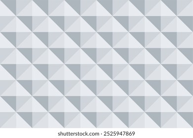 Grey background in diamond shape pattern. Triangle 3D pixel background.