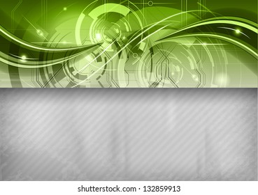 grey background with green top