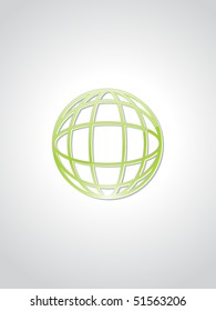 fondo gris con iconos aislados de ecología verde