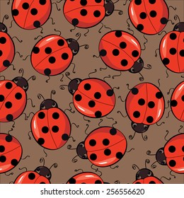 grey background with ladybugs