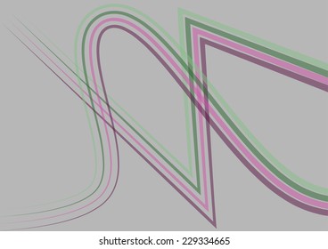 Grey Background With Lilac and Green Stripes