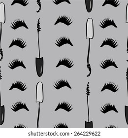 grey background with mascara and lashes