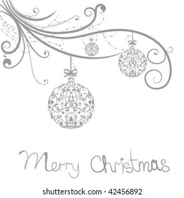 Grey  background for new year and for Christmas