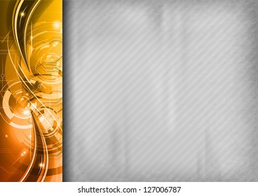 grey background with red abstract border on the left
